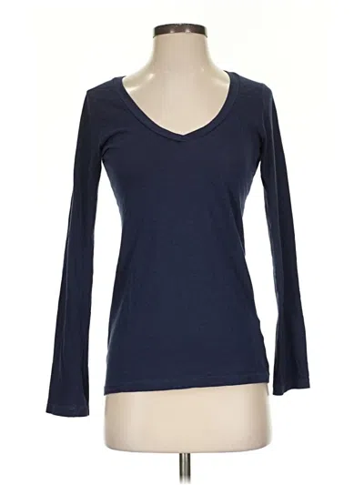 Pre-owned Splendid 3/4 Sleeve T-shirt In Blue