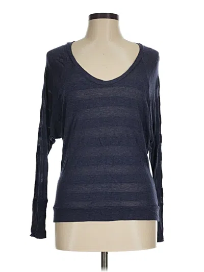 Pre-owned Splendid 3/4 Sleeve T-shirt In Blue
