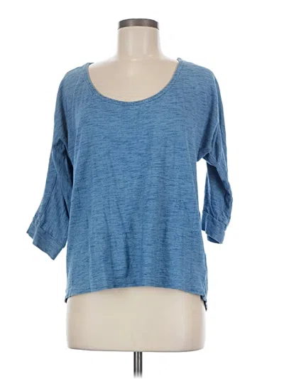 Pre-owned Splendid 3/4 Sleeve T-shirt In Blue