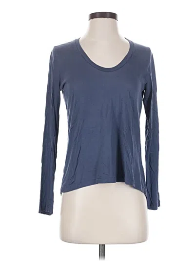 Pre-owned Splendid 3/4 Sleeve T-shirt In Blue