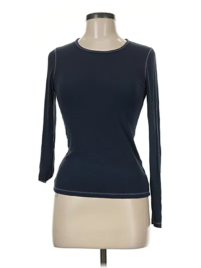 Pre-owned Splendid 3/4 Sleeve T-shirt In Blue