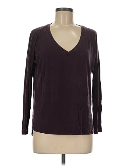 Pre-owned Splendid 3/4 Sleeve T-shirt In Burgundy