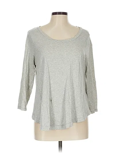 Pre-owned Splendid 3/4 Sleeve T-shirt In Gray