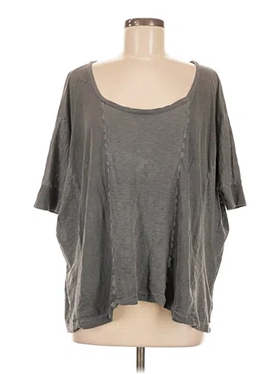 Pre-owned Splendid 3/4 Sleeve T-shirt In Gray