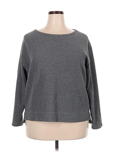 Pre-owned Splendid 3/4 Sleeve T-shirt In Gray