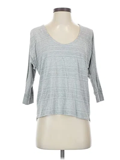 Pre-owned Splendid 3/4 Sleeve T-shirt In Gray