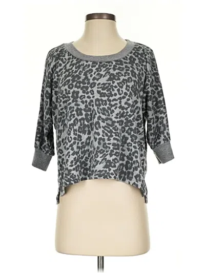 Pre-owned Splendid 3/4 Sleeve T-shirt In Gray