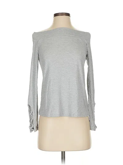 Pre-owned Splendid 3/4 Sleeve T-shirt In Gray