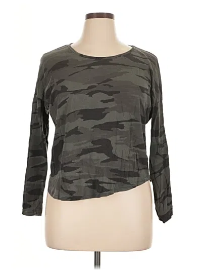 Pre-owned Splendid 3/4 Sleeve T-shirt In Gray