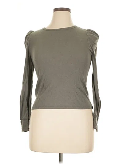 Pre-owned Splendid 3/4 Sleeve T-shirt In Gray