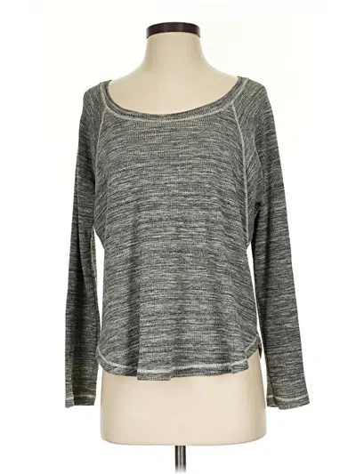 Pre-owned Splendid 3/4 Sleeve T-shirt In Gray