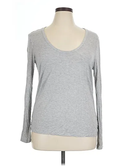 Pre-owned Splendid 3/4 Sleeve T-shirt In Gray