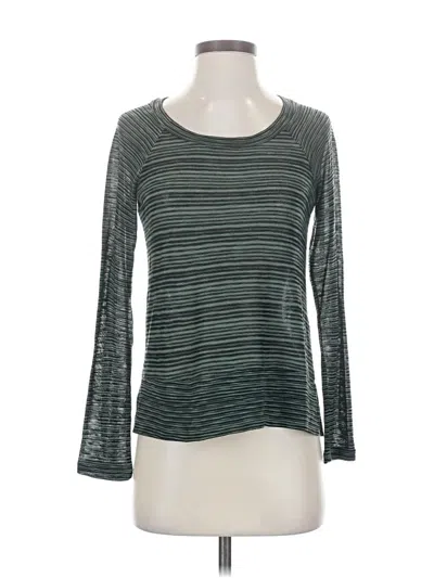 Pre-owned Splendid 3/4 Sleeve T-shirt In Green