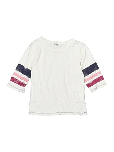 Pre-owned Splendid Kids' 3/4 Sleeve T-shirt In Ivory