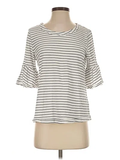 Pre-owned Splendid 3/4 Sleeve T-shirt In Ivory