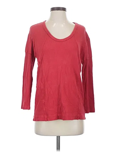 Pre-owned Splendid 3/4 Sleeve T-shirt In Red