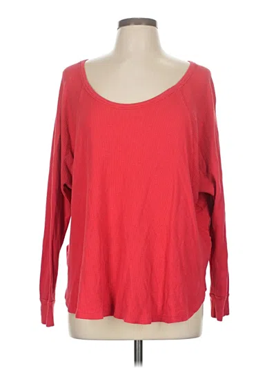 Pre-owned Splendid 3/4 Sleeve T-shirt In Red