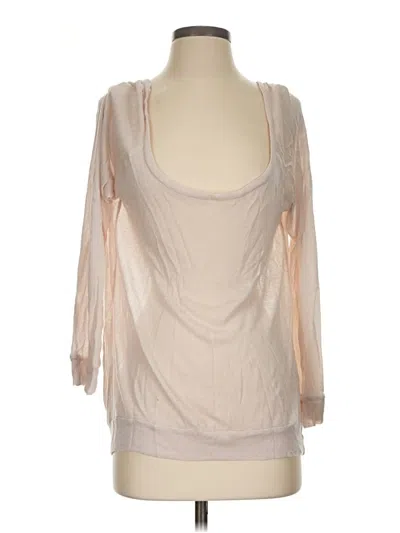 Pre-owned Splendid 3/4 Sleeve T-shirt In Tan