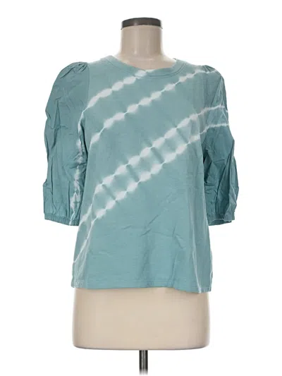 Pre-owned Splendid 3/4 Sleeve T-shirt In Teal