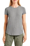 Splendid Abbie Slub Crewneck Tee In Heather Grey