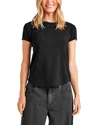 Splendid Abbie Slub Crewneck Tee In Black