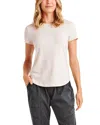 Splendid Abbie Slub Crewneck Tee In Oat Heather