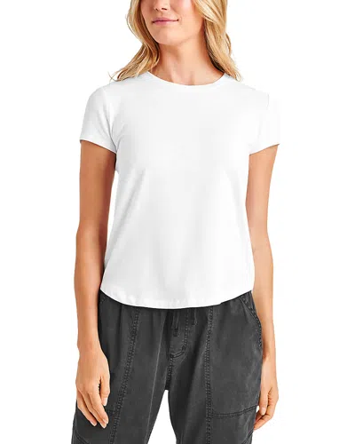 Splendid Abbie Cotton Blend Slub Jersey T-shirt In White