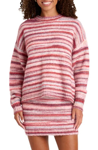 Splendid Acadia Stripe Sweater In Holly Multi