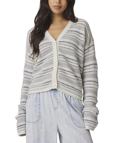 Splendid Addison Stripe Cardigan In Gray
