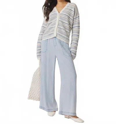 Splendid Addison Stripe Cardigan In Air Country In Blue