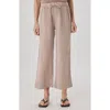 Splendid Adele Cotton Gauze Drawstring Pants In Neutral