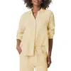 Splendid Adele Oversize Cotton Gauze Button-up Shirt In Yellow