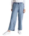 Splendid Angie Drawstring Palazzo Pants In Blue