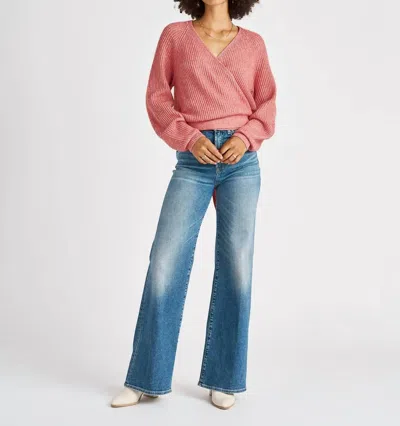 Splendid Adele Wrap Sweater In Winterberry In Blue