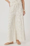 Splendid Air Burnout Drawstring Pants In White