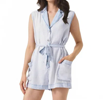 Splendid Alessi Romper In Bleached Indigo In Blue