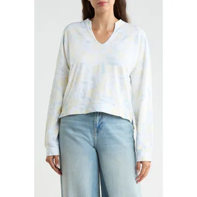 Splendid Alessia Lemon Cotton Blend Pullover In Multi