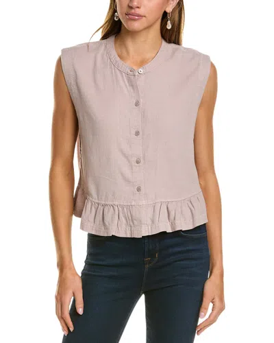 SPLENDID SPLENDID ALICE BUTTON-DOWN LINEN-BLEND TANK