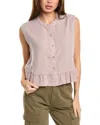 Splendid Alice Button Down Tank Rattan In Purple