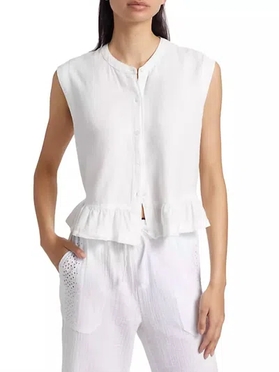 Splendid Alice Button Down Tank In White