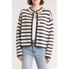 Splendid Alix Stripe Shacket In Neutral