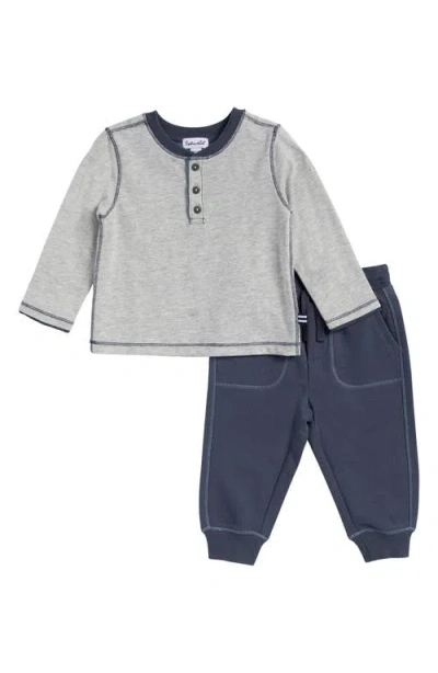 Splendid Babies'  Altitude Long Sleeve Henley & Joggers Set In Blue