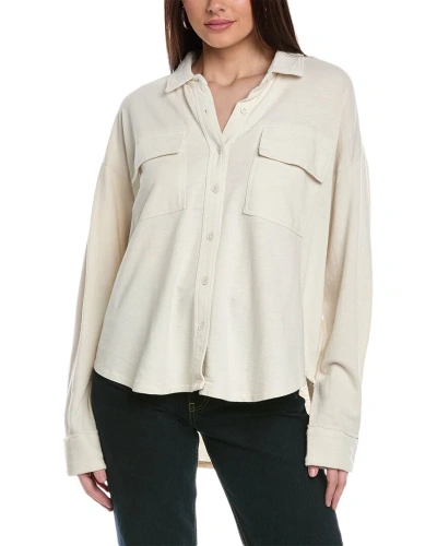 Splendid Amara Pocket Button-down Shirt In White