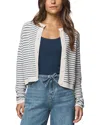 Splendid Amber Stripe Crop Cardigan In Multi