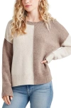 Splendid Amy Colourblock Sweater Toast Oatmeal In Toast/oat