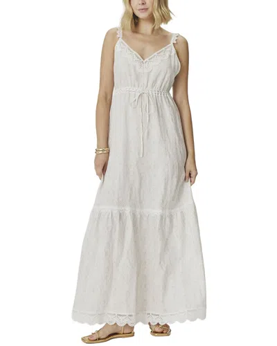 Splendid Anastasia Linen-blend Maxi Dress In White