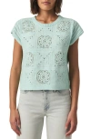 Splendid Anderson Open Stitch Sweater In Blue