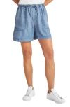 Splendid Andie Indigo Drawstring Shorts In Indigo