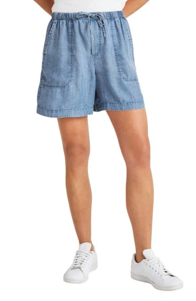 Splendid Andie Indigo Drawstring Shorts