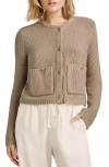Splendid Andrea Patch Pocket Cropped Cardigan